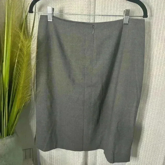 Leggiadro Women’s Size 8 Silk Stretch Gray Knee Length Pencil Skirt Workwear - Picture 2 of 5